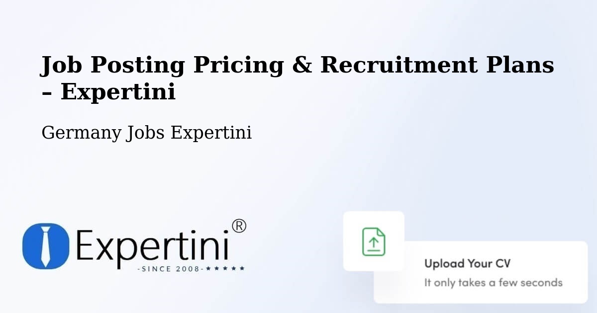 Job Posting Pricing & Recruitment Plans – Böbingen An Der Rems - Böbingen An Der Rems, Germany Jobs Expertini
